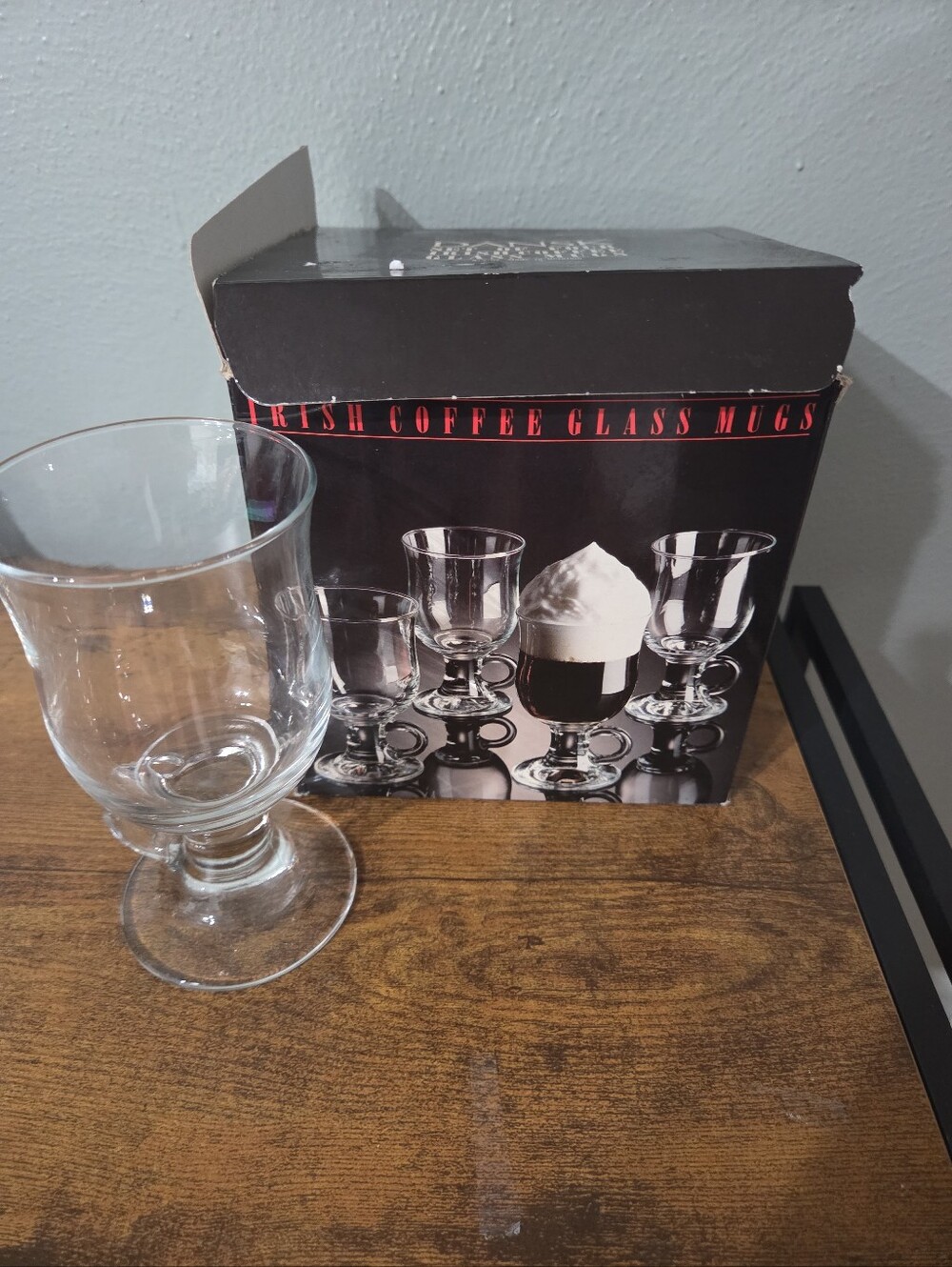 Vintage Dansk Irish Coffee Glass Mugs- Set Of 4 In Original Box.